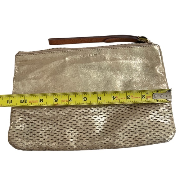 JIGSAW Golden Wristlet Wallet Pouch - Picture 7 of 7